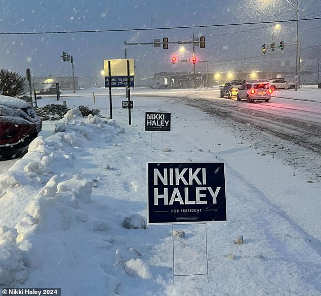 Winter Storm Finn began dumping snow on western Iowa overnight Monday, canceling the 2024 Republican hopeful Nikki Haley's am event in Sioux City, Iowa due to weather