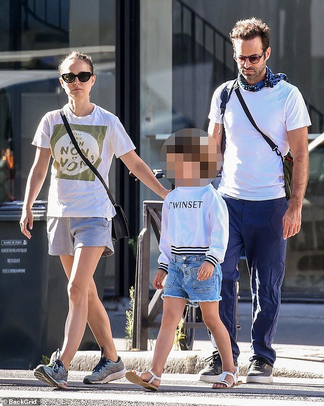 Natalie and Benjamin left for Paris with their two children in September.  They looked tense as they left their apartment and escorted their children to school