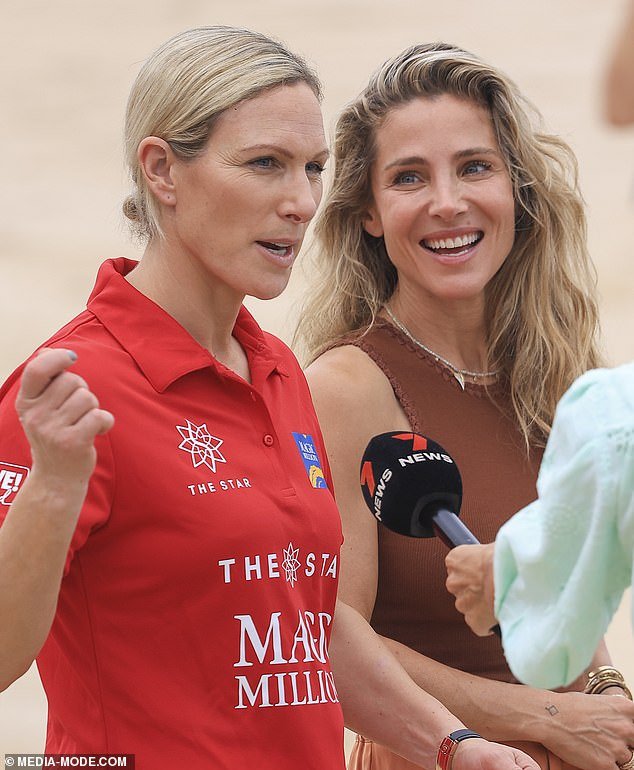 Princess Anne's daughter seemed much more excited to meet dashing polo player Ignacio 'Nacho' Figueras, 46, a close friend of her cousin Prince Harry.  Pictured: Princess Anne and Ignacio Figueras