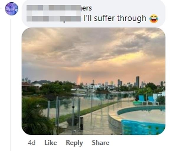The last laugh came from a resident who shared a beautiful photo of a swimming pool in the backyard, overlooking the canal