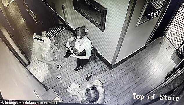 The cafe shared images of the thieves in the hope of getting their lamp back