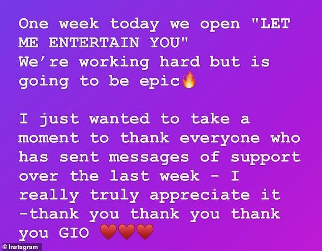 Giovanni has now spoken out about the claims as he shared a post on Instagram thanking his fans for their kind words of support