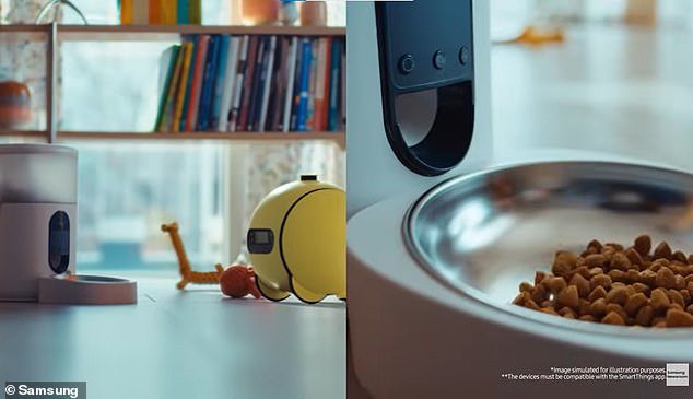 When connected to other smart home devices, Samsung says, Ballie can activate them, allowing the robot to feed your pets or turn on the laundry