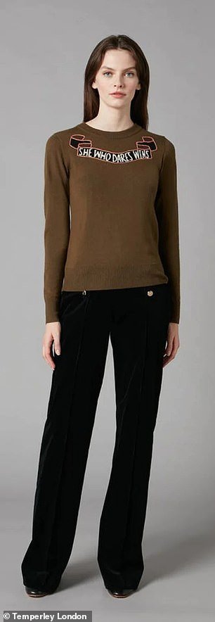 An image from Temperley London's website of the $235 sweater worn by Nikki Haley on the campaign trail