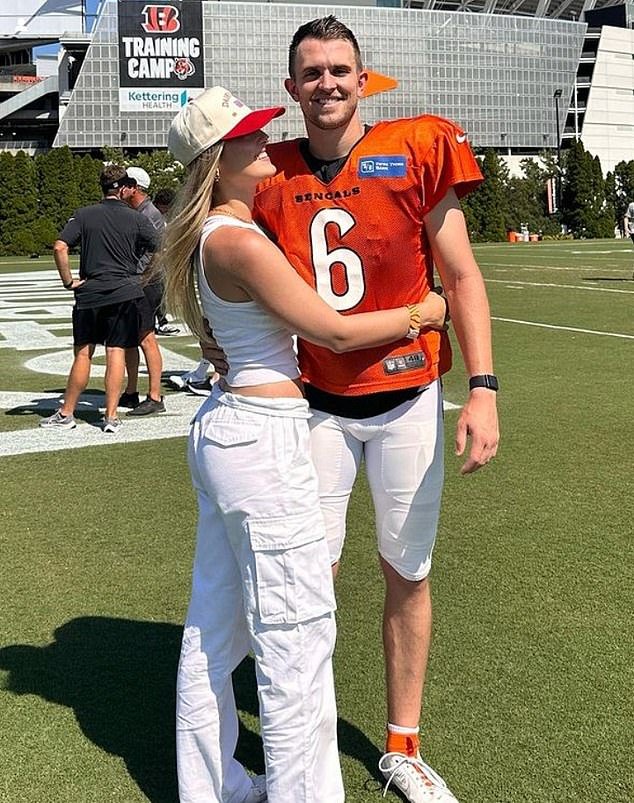 She is often seen cheering on Browning, who was elevated to starter for the Bengals this season, at football games around the country.
