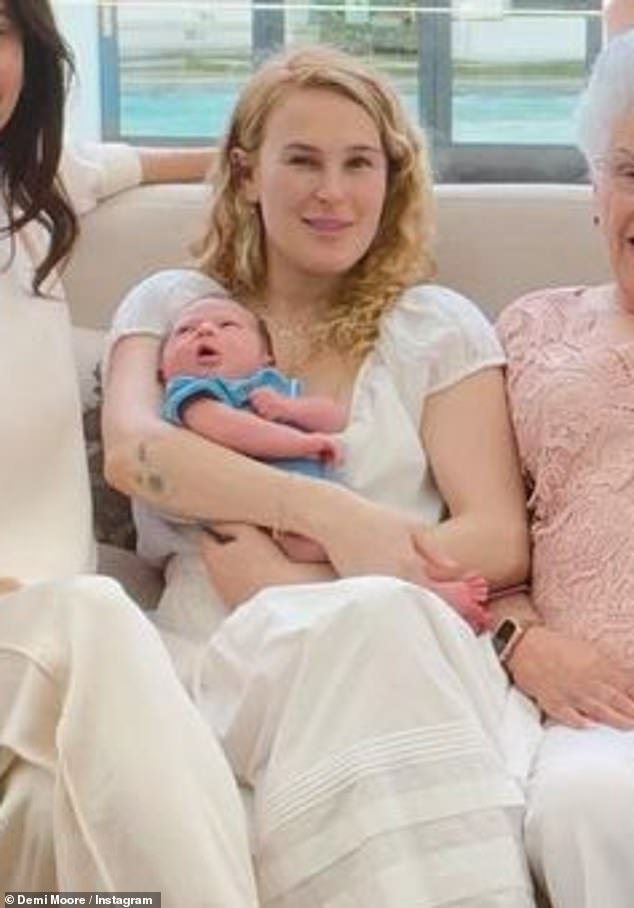 The 61-year-old actress – who has Rumer, 35, Scout, 32, and 29-year-old Tallulah with ex-husband Bruce Willis – became a grandmother for the first time when her eldest welcomed Louetta Isley in April 2023.  partner Derek Richard Thomas