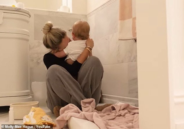 The former Love Island star, 24, spoke candidly about motherhood in her latest YouTube vlog
