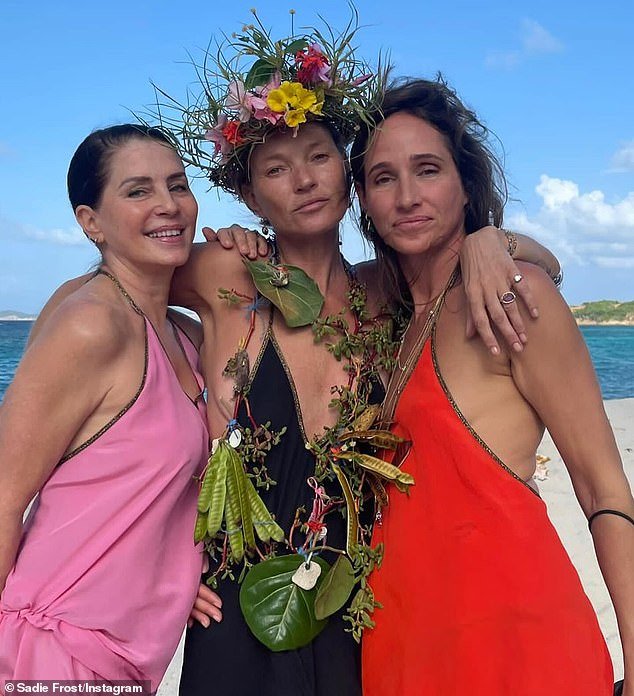 Kate had a very different pre-birthday party with her best friends in Mustique, which involved a spiritual circle on the beach