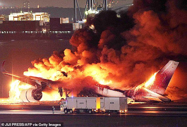 Just two weeks ago, a more serious incident occurred at Haneda Airport when a Japan Airlines plane collided with a smaller coast guard plane.  All 379 passengers and crew on board the commercial flight were successfully evacuated moments before the plane was destroyed by flames