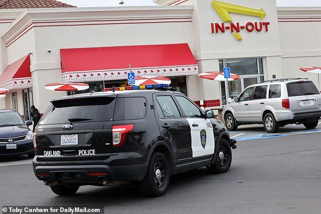 The In-N-Out is located on a square mile of several gas stations that police say are targets for about a dozen violent crimes every day