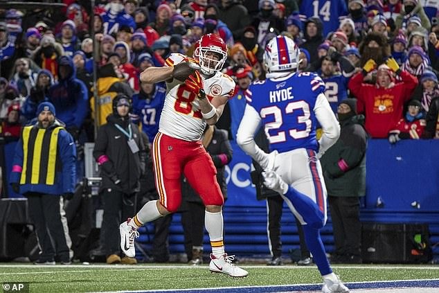 Kelce scored two touchdowns as Kansas City defeated a thriller in Buffalo on Sunday night