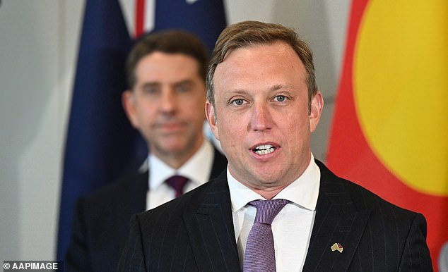 Queensland Premier Steven Miles (pictured) said a 'severe impact is likely' if the cyclone crosses land south of Townsville