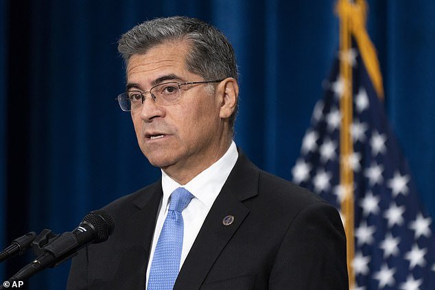 Becerra was not in the room, but reportedly participated remotely, according to the White House