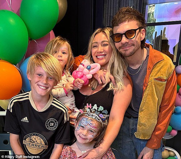 Hilary and her husband Matthew Koma share Banks, five;  and Mae, three;  as well as her 11-year-old son Luca, from Duff's previous marriage