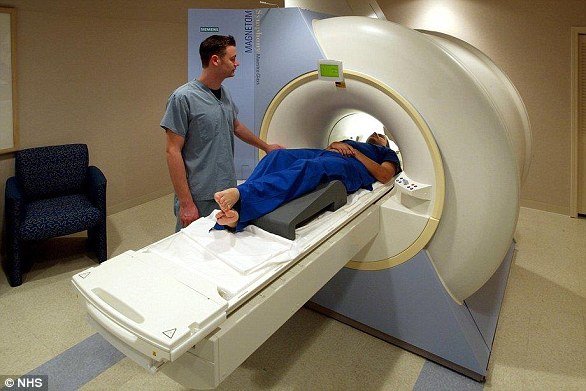 Magnetic resonance imaging (MRI) is a type of scan that uses strong magnetic fields and radio waves to produce detailed images of the inside of the body.  An MRI scanner is a large tube containing powerful magnets.  During the scan you lie in the tube