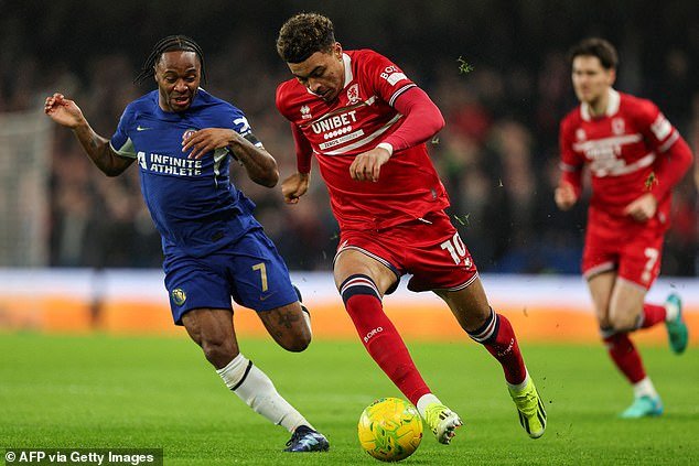 Rogers scored in Middlesbrough's 6-1 Carabao Cup defeat to Chelsea in midweek