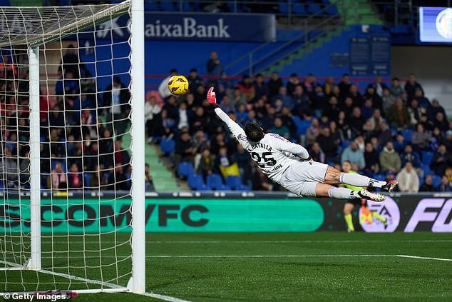 His shot beat goalkeeper Augusto Batalla at his near post to give Getafe the lead