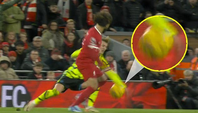 Liverpool felt they should have been awarded a penalty in the first half after Odegaard handled the ball in the area in the reverse fixture last month