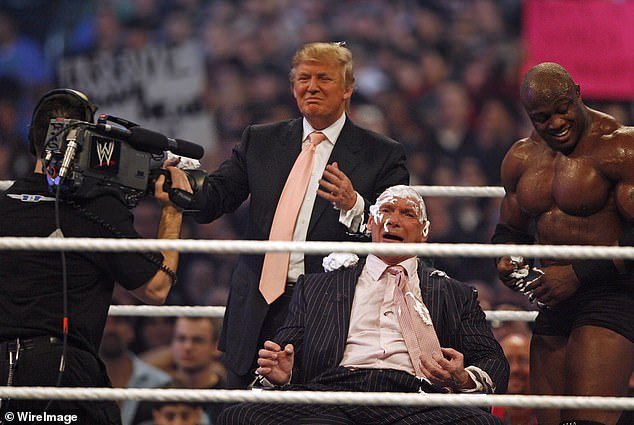Vince McMahon was shaved by businessman Donald Trump in April 2007