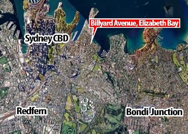 Ms O'Neill was attacked near a jetty in Elizabeth Bay in Sydney Harbor (map shown)
