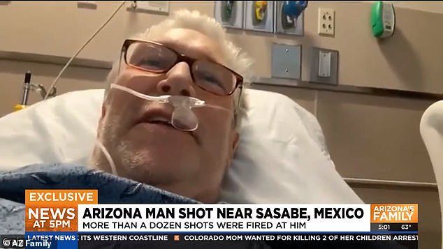 Craig Ricketts, 68, was traveling from Mexico to Arizona when his car was peppered with bullets