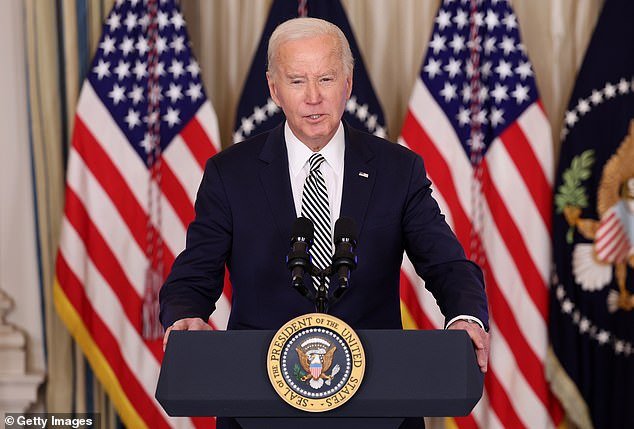President Joe Biden appeared to mix up two of his Cabinet secretaries during an event at the White House on Monday