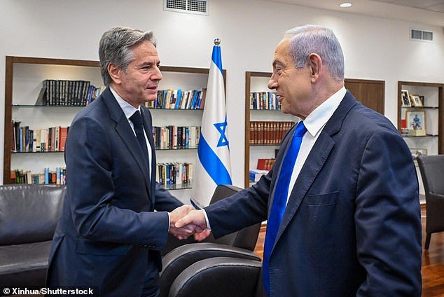Secretary of State Antony Blinken meets with Israeli Prime Minister Benjamin Netanyahu in Tel Aviv, Israel on January 9, 2024
