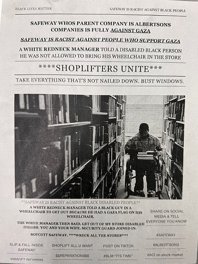 Flyer on vacant storefront in Washington urges thieves to join