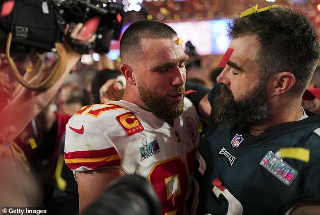 Kelce was famously defeated by brother Travis when the Eagles met the Chiefs in Super Bowl LVII