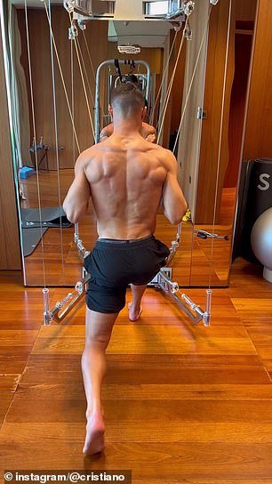Cristiano Ronaldo in the gym
