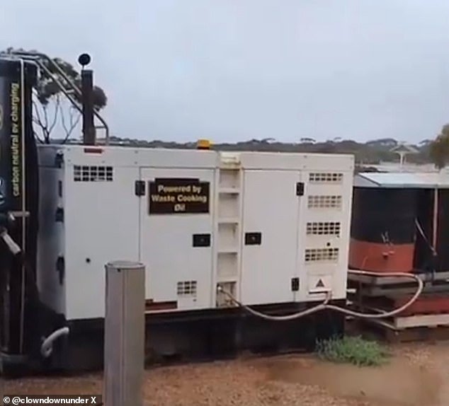 The Caiguna Roadhouse generator runs on cooking oil that would otherwise be thrown away
