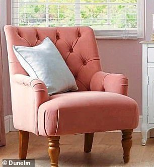 A peach chair from Dunelm (£209)