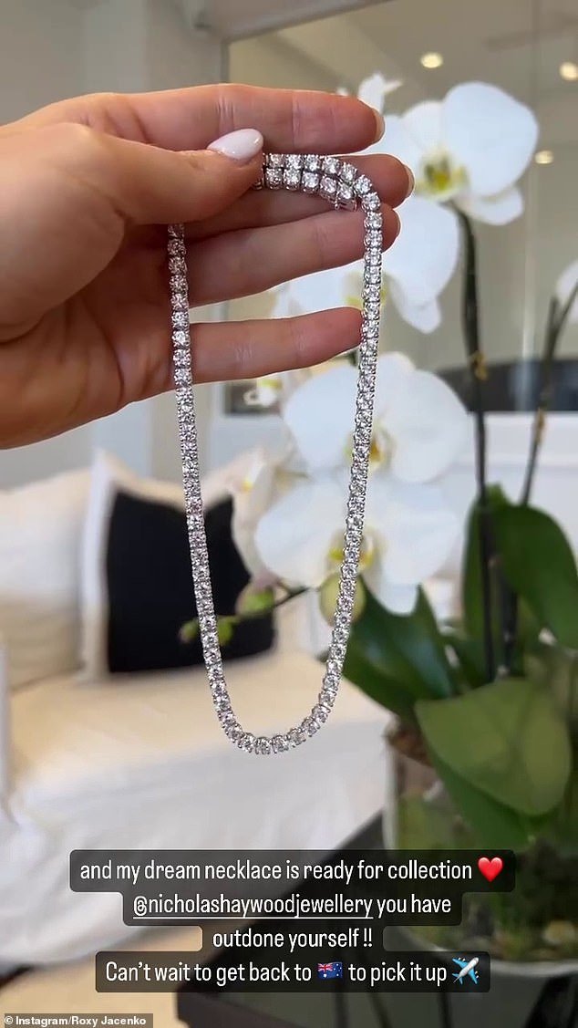 The PR queen, 43, took to Instagram to show off a custom diamond necklace, which was made for her by jeweler-to-the-stars Nicholas Haywood