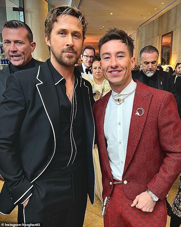 Saltburn star Barry Keoghan has sent his followers wild after posing for a selfie with Ryan Gosling at the Golden Globe Awards on Sunday