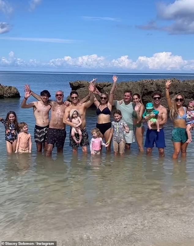 She had flown to the Caribbean with 20 of her relatives for a festive holiday, along with her husband Joe Swash, their children, Stacey's sister Jemma, her father David and her nieces and nephews.