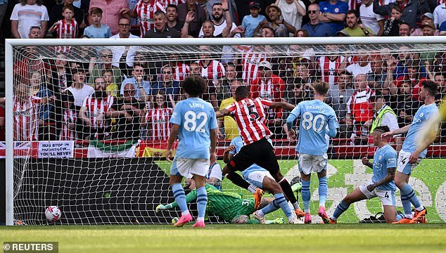 Brentford completed the double over Guardiola's treble winners in the Premier League last season