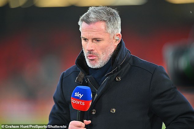 Carragher had ruffled feathers online with his post-match comments, telling Arsenal players to 'just go down the tunnel'