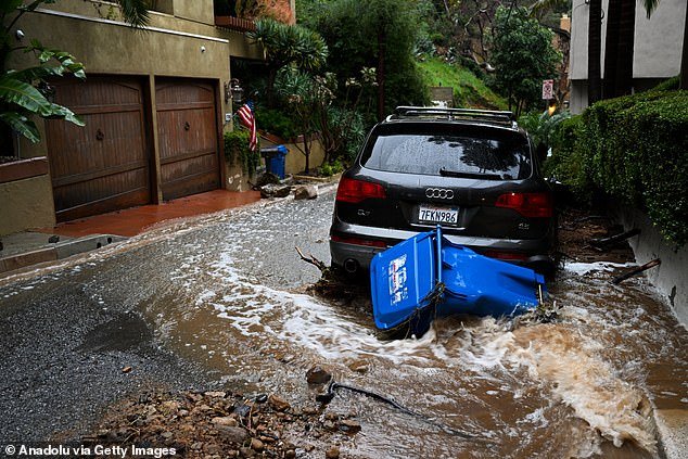 Floodwaters have inundated many California streets during three days of brutal storms
