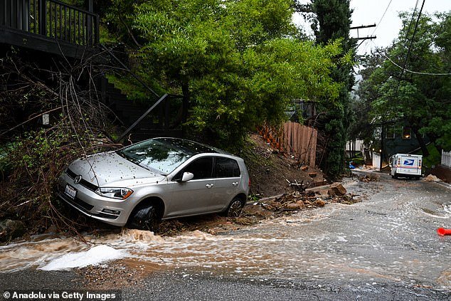 Motorists have been warned not to drive in Los Angeles because conditions are so dangerous