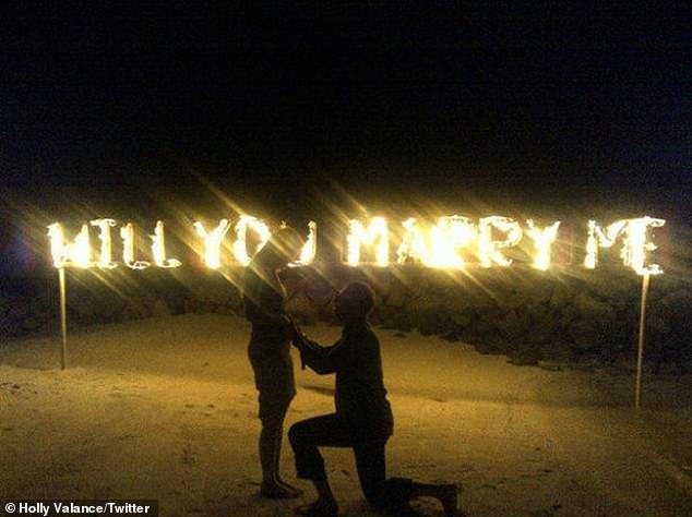 Nick proposed to Holly in 2012, when he arranged for the words 'Will You Marry Me' to be set on fire during their Christmas holiday in the Maldives