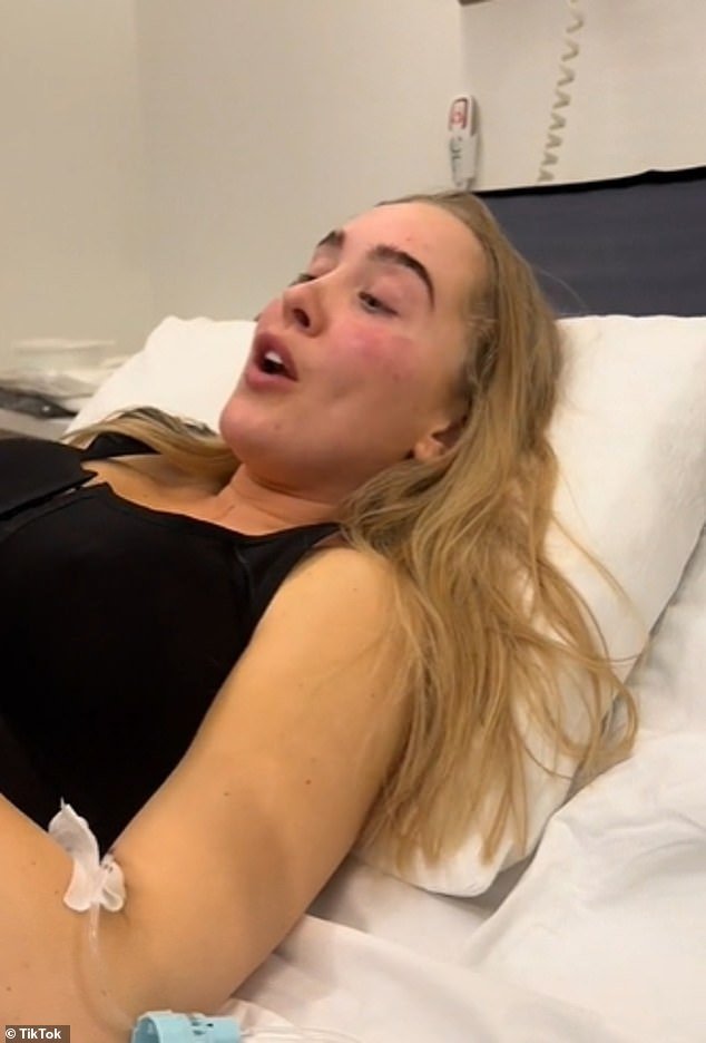 The Ex On The Beach star, 28, took to TikTok and shared a video of herself before and after surgery at Blanc Surgery and Aesthetics clinic in Istanbul