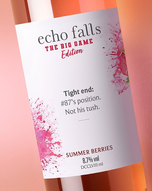 The wine company has released limited-edition Echo Falls Summer Berries bottles, with the normal labels swapped out to reveal the must-have American Football phrases that novice fans can blurt out during the game.
