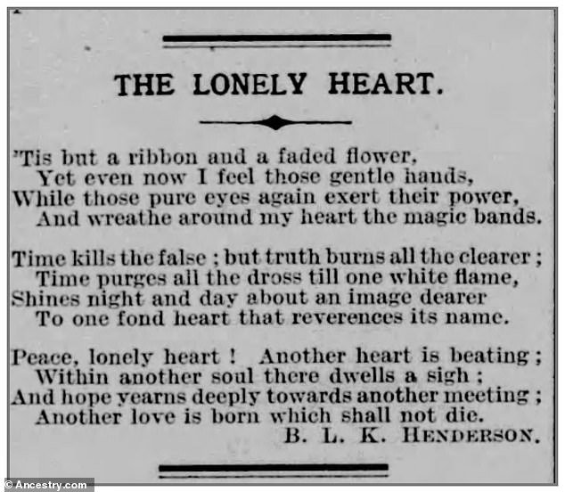 In this 1920 poem, printed in the Hanwell Gazette and Brentford Observer, the author reminisces about 'those gentle hands' and 'pure eyes'