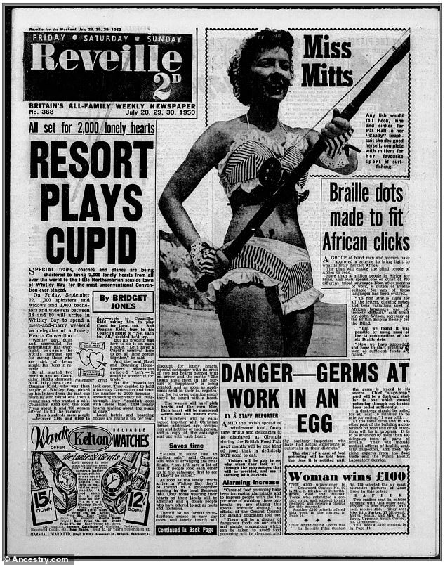 'Resort plays cupid': In July 1950, Reveille newspaper reports on the meeting of 2,000 men and women at Whitely Bay for the ultimate match-up event