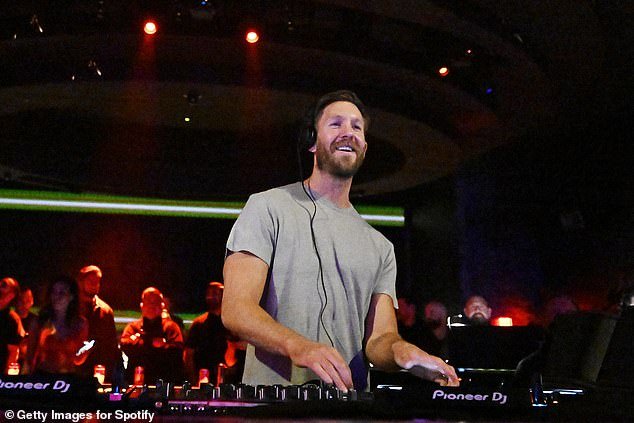 Davis reportedly paid $1.5 million to have Scottish producer Calvin Harris act as DJ