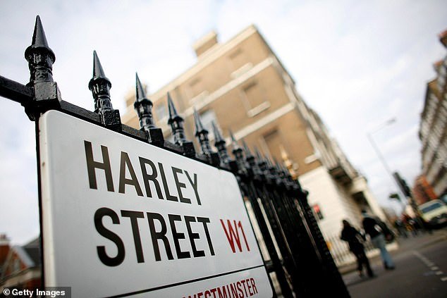 A Harley Street sign is pictured on January 15 in London, England