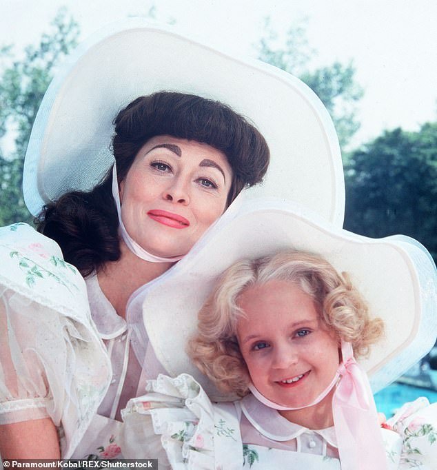 Dunaway (left) played the role of Joan alongside Mara Hobel (right), who played Christina Crawford, dividing critics and leaving audiences howling with laughter