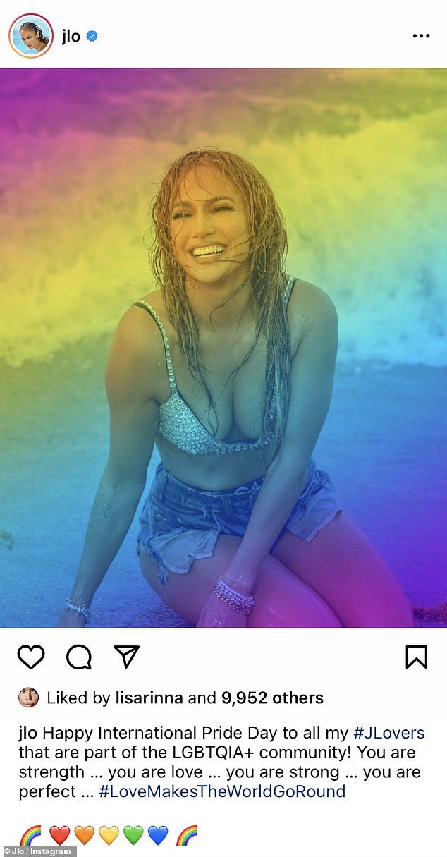 The response appears to be inconsistent with JLo's reputation as a supporter of LGBTQ+ rights