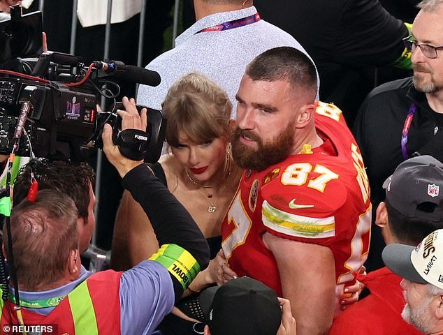 Pop icon Taylor Swift celebrated Kansas' Super Bowl success with her partner and Chiefs player Travis Kelce