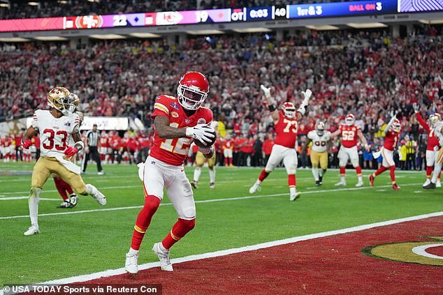 After kicking a field goal they were undone when Mecole Hardman Jnr scored the winning touchdown for the Chiefs
